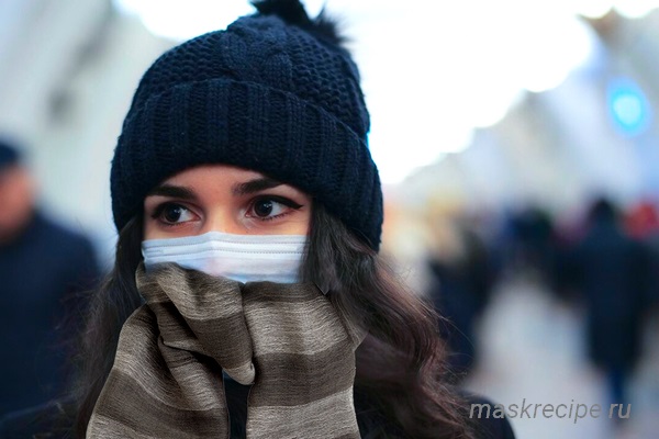 защитная маска зимой